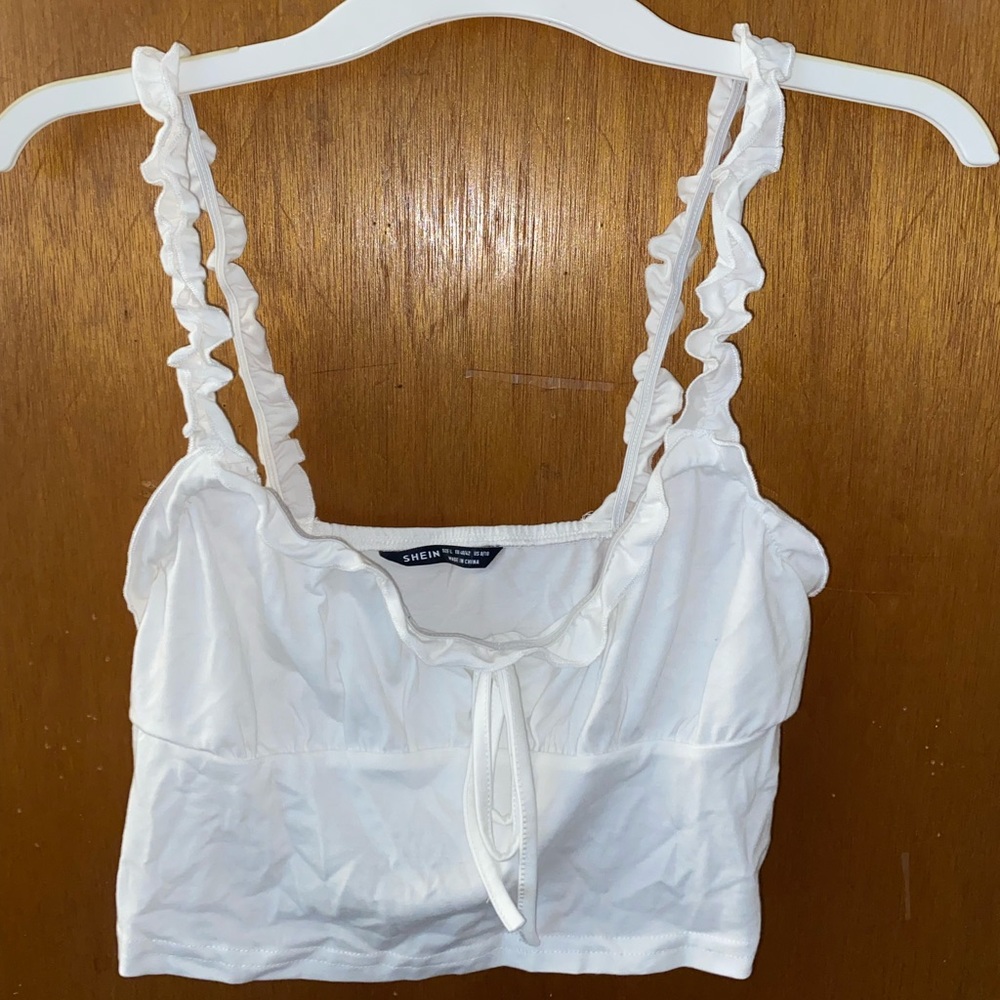 Shein white crop top